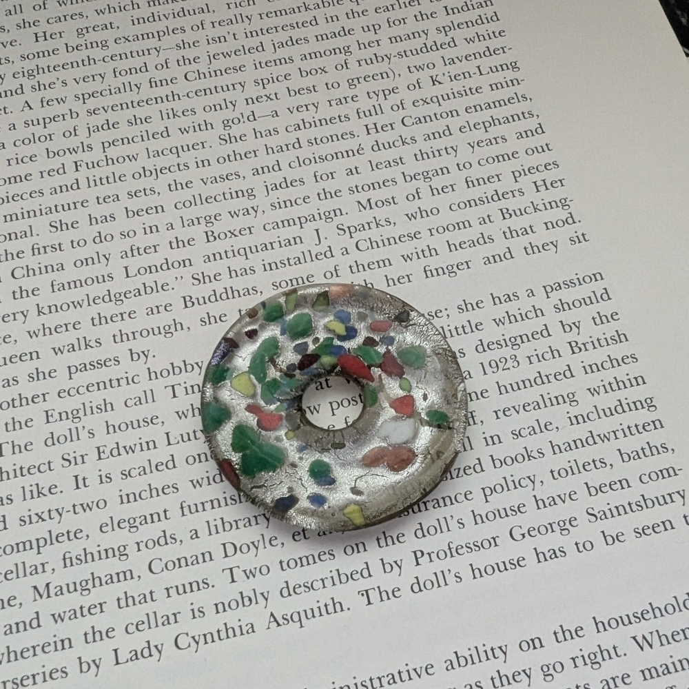 Colorful Painted Glass Ring Charm